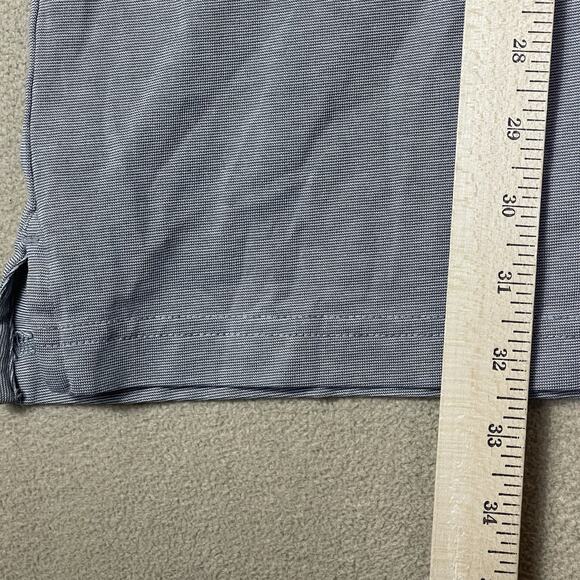 Travis Mathew Polo Shirt Mens XXL Gray Striped Golf Short Sleeve Performance - Picture 6 of 10